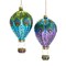 KSA Pack of 6 Purple and Blue Hot Air Balloon Christmas Ornaments 6"